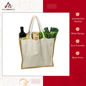 Bolsas de compras promocionales de lona de algodón reciclable de color crema, de buena calidad, más vendidas, al por mayor, en grandes cantidades, de la India. - Product Image 5
