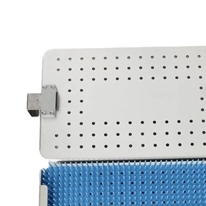 Boîte de stérilisation manuelle en acier inoxydable à haute température, réutilisable, argentée, pour chirurgie générale, par Mahfoooz CE - Product Image 2