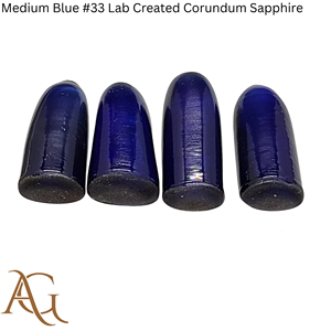 Azul Medio # 33 bolas de zafiro de corindón cultivado en laboratorio, sintético, de fusión por llama, gema simulada para corte lapidario - Product Image 4