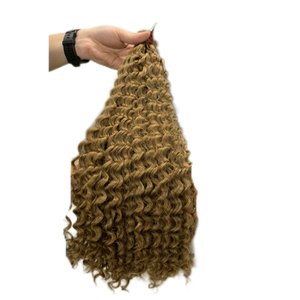 Super Double Remy Curly I Tip Haute Qualité Chaud Brun Vagues Eau Chaude Fumi Double Tiré Bundle Italien Curl Naturel Brut Humain - Product Image 3