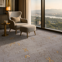 Tapis mural en nylon de luxe personnalisé, tapis d'hôtel imprimé, tapis de sol pour salon, chambre d'hôtel 5 étoiles