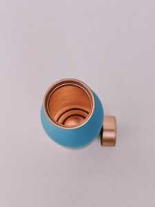 Curio Craft Minimalist Copper <b>Water</b> <b>Bottle</b> Black Matte Finish Reusable Portable Travel Drinkware with Lid Included - Product Image 5