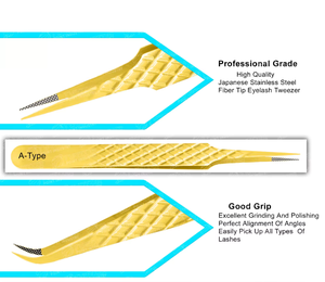 ชุดคีมหนีบขนตา90องศาทำจากสเตนเลสสตีลแบบญี่ปุ่นกันไฟฟ้าสถิตย์ - Product Image 2