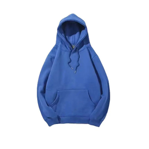 Sweat-shirt à capuche décontracté unisexe en tissu épais brodé sur le devant, couleur unie, qualité supérieure 2026 - Product Image 3
