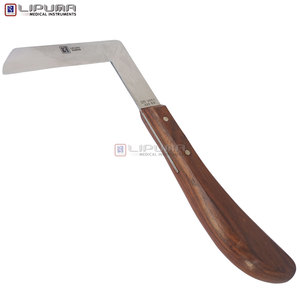 LIPUMA EDGELINE FARRIER Cuchillo para Pezuñas Equinas Tipo L Derecho J-2 Mango de Madera de Banano Instrumentos Veterinarios de la Mejor Calidad - Product Image 1