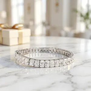 Pulsera de Diamantes Certificados IGI de Lilaba Enterprise, Corte Radiante de 45.00 CT, Unisex, Joyería de Lujo en Oro Blanco de 14k, Precio al por Mayor - Product Image 2