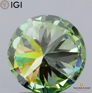 ใบรับรอง IGI 8.11 มม. สำหรับงานแต่งงาน เพชรทรงกลมพิเศษ 2.00 กะรัต เพชร CVD ที่เพาะเลี้ยงในห้องปฏิบัติการ ความสะอาดระดับ VS1 สีเขียวสดใสแฟนซี - Product Image 3