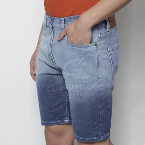 Pantalones Cortos de Mezclilla Ligeros para Hombre, con Etiqueta Personalizada al por Mayor, Transpirables, Estilo Urbano, Corte Regular, para Verano - Product Image 4