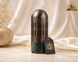 Brûleur d'encens en acier inoxydable Skies Trader avec poignée en bois de pin – Écologique, durable et adapté aux encens thérapeutiques, charbon, résine et oud - Product Image 4