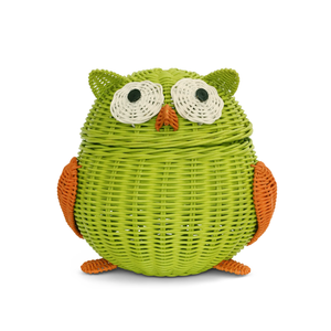 Lovely Owl Toy <b>Storage</b> <b>Basket</b> Rattan Nursery Room Furniture Kids Room Organizer For Toys And Books Decorative Wholesale - Product Image 3