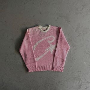 Pull en mohair duveteux de qualité supérieure, imprimé abstrait vintage, coupe ample, streetwear chaud d'hiver, unisexe, vente en gros - Product Image 2