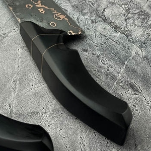 Cuchillo de Cocina Multiusos con Patrón de Damasco en Cobre Moderno, Mango Ergonómico, Herramienta para Preparación de Alimentos - Product Image 3