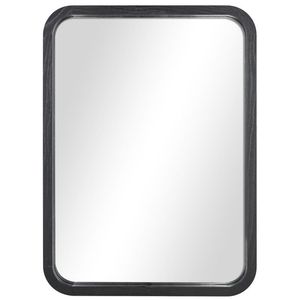 Miroir mural rectangulaire noir à bords arrondis de 22x30 pouces - Product Image 1