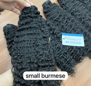 Meilleure extension de cheveux bouclés birmanes à la vapeur, couleur noire naturelle, extension de cheveux humains vietnamiens, plusieurs longueurs, prête à être expédiée - Product Image 2