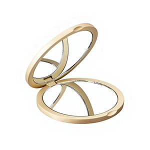 Espejo de Maquillaje Portátil de Metal, Doble, Mini, de Bolsillo, Bronce, con Aumento, Compacto, de Escritorio, Directo de Fábrica - Product Image 3