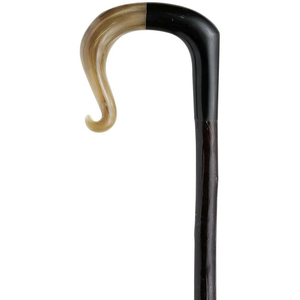Bastón de Cuerno de Búfalo Tallado Natural y Ecológico, Empuñadura de Cuerno de Carnero Hecha a Mano, Diseño Elegante - Product Image 2