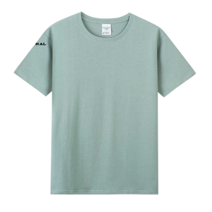 Men's Solid <b>Yellow</b> Short Sleeve O-Neck T-Shirt 100% Cotton Knitted Regular Fit Casual Style Logo on Left Sleeve - Product Image 2