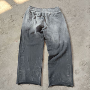 Pantalones Deportivos Grises Ombre para Hombre con Franja Lateral de Pedrería, Cintura Elástica, Joggers Casuales para Otoño - Product Image 2