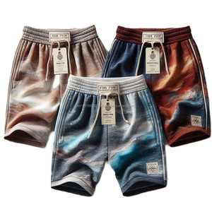 Shorts imprimés pour hommes décontractés intelligents dernières conceptions 100% coton séchage rapide respirant mi anti-rides taille élastique OEM Logo imprime - Product Image 5