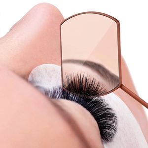 Professional Square Eyelash Extension <b>Mirror</b> Wide Angle Lash Inspection <b>Mirror</b> Stainless Steel Beauty Salon <b>Makeup</b> <b>Mirror</b> Tool - Product Image 6