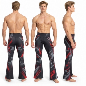 Leggings Deportivos con Estampado por Sublimación, Leggings Largos para Hombre, Cintura Alta, Spandex, Poliéster, Secado Rápido, Compresión - Product Image 5