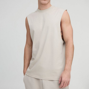 2026 New <b>Men's</b> <b>Singlet</b> Breathable Knitted Top V-neck High Street Style 220g From Pakistan <b>for</b> Gym Workout - Product Image 1