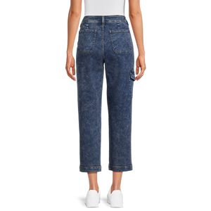 Pantalones Cargo de Cintura Alta para Mujer, Estilo Boyfriend, con Bolsillos de Solapa, Casuales, de Mezclilla, para Mujer - Product Image 3