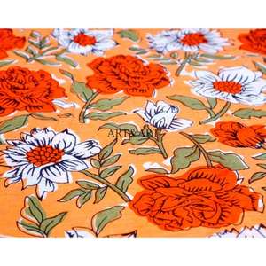 ผ้าฝ้ายพิมพ์ลายดอกไม้แบบอินเดีย ผ้าเนื้อนุ่มสำหรับฤดูร้อน ผ้าทำมือสำหรับตัดเย็บเสื้อผ้าเด็กผู้ชาย และสำหรับทำกระเป๋า - Product Image 3