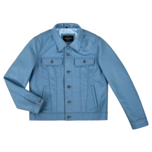 Chaqueta de Cuero Genuino Encerado para Hombre, Transpirable, Estilo Trucker Clásico Occidental, Personalizable OEM ODM, Venta al Por Mayor, Marca Privada - Product Image 1