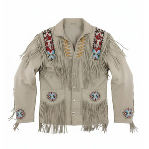 Premium Men's Genuine <b>Suede</b> Leather Fringe Winter <b>Jacket</b> Plain Dyed Finish All Sizes Custom Manufacturing OEM Wholesale Factory - Product Image 4