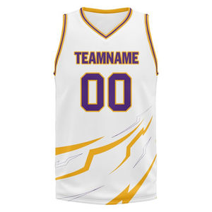 Ensembles d'uniformes de basketball personnalisés unisexes, vêtements de sport d'été 100% polyester à séchage rapide, impression par sublimation, logo, vente en gros - Product Image 3