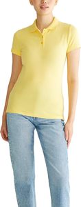Camiseta Polo Roja de Manga Corta para Mujer, 100% Algodón, Tejido Piqué, Casual, Largo Regular, Color Sólido, Tejido Liso Teñido - Product Image 2