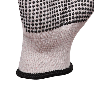 Gants de travail en PVC à pois, gants de sécurité en coton avec points antidérapants en PVC, fournisseur direct d'usine, gants en coton à pois sans couture - Product Image 4