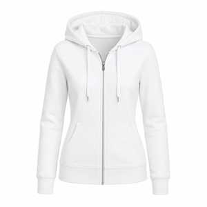 Sweat à capuche zippé personnalisé pour femme, 100 % coton épais, coupe décontractée oversize, poignets côtelés extensibles, idéal pour l'hiver - Product Image 4