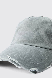 Gorra de Béisbol Vintage de Algodón Lavado Gris, Estilo Desgastado, sin Estructura, con Borde Deshilachado, Visera para el Sol, para Hombre y Mujer - Product Image 2