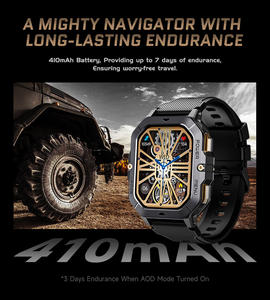 C28 智能手表 <span class=keywords><strong>2</strong></span>.02 英寸 BT 通话 1ATM 防水户外运动智能手表 100+ 运动模式 心率消息推送男士手表 - Product Image 4