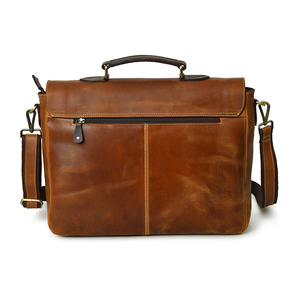 Men's Large-Capacity Professional Use Genuine Leather Business Laptop Bag with Shoulder Strap <b>Computer</b> Cover - Product Image 3