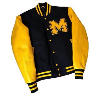 Vestes universitaires de baseball en laine 100% de qualité supérieure pour l'hiver, personnalisables avec couleurs et logos sur mesure, écologiques, vente en gros - Product Image 1