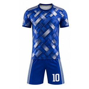 Premium Blueish-Grey Graphic Print Football Uniform High-Definition Sublimation Soccer uniform Teamwear - Product Image 1