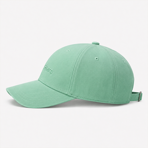 Gorra de Béisbol al por Mayor, Personalizada con Bordado 3D, 6 Paneles, Verde Menta, Sarga de Algodón, Visera Curva, Unisex, Ajustable, Estilo Dad Hat - Product Image 4