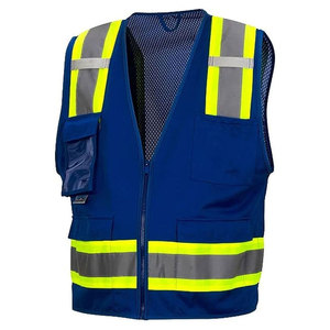 Chaleco de Seguridad Reflectante de Alta Visibilidad con Cremallera y Múltiples Bolsillos, Chaqueta Reflectante para Seguridad Vial - Product Image 3