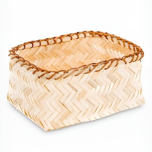 Nesting <b>bamboo</b> <b>basket</b> set functional container storage <b>baskets</b> for books & clothes organization - Product Image 4