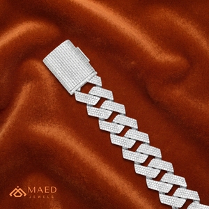 Bracelet en chaîne fine en moissanite argentée, bijoux de mode, style cadeau pour un usage quotidien, pour hommes et femmes, tendance de Los Angeles - Product Image 3