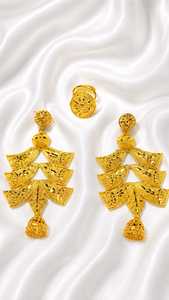 AWAIS HOUSE Women's Engagement Party Wedding Jewellery anniversary jewellery partywear jewellery <b>earring</b> 6gram gold plated - Product Image 6
