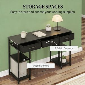 Piccola Scrivania Nera per Computer, Ideale per Ufficio Domestico o Uso Studentesco - Product Image 4