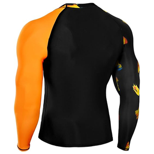 T-shirt de compression athlétique à manches longues pour homme, protection UV, séchage rapide, imprimé graphique, fournisseur en gros - Product Image 6