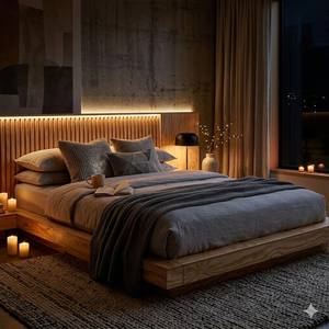 Cama Moderna de Madera para Dormitorio, Tamaño King/Queen, con Garantía de 12 Meses - Product Image 6