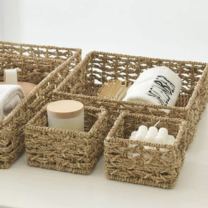 Panier de rangement rustique en jonc de mer, tressé à la main, pour la rentrée scolaire, fournisseur et fabricant en gros - Product Image 4