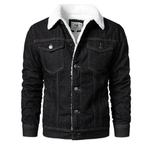 Vestes en jean slim décontractées, délavées à l'acide, séchage rapide, coton de haute qualité, plus épaisses, chaudes pour l'hiver, couleur et logo personnalisables, fermeture éclair, poches. - Product Image 5