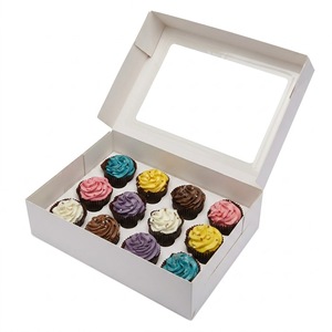 Custom <b>Christmas</b> Bakery <b>Boxes</b> Eco-Friendly Paperboard Cake <b>Boxes</b> with Window Offset Printing Food Grade Packaging Best Seller - Product Image 3